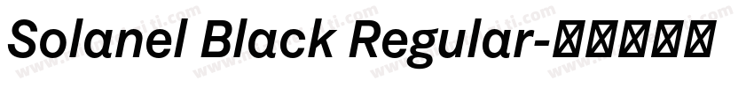 Solanel Black Regular字体转换